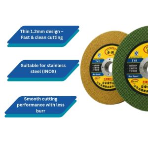 CSM JP Inox Cutting Disc 107x1.2x16mm Metal Stainless Stee Angle Grinder Wheel Blade A46RBF 50 Piece