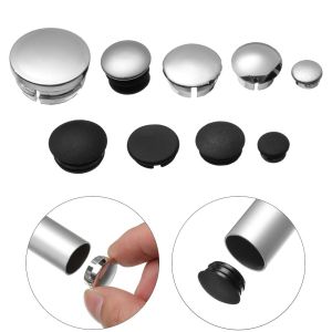 ROLL 10Pcs Round Furniture Accessories Stainless Steel Plug Head Furniture Leg Plug Round Pipe Tube Blanking End Cap Bung Plugging Cover