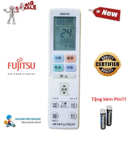 Remote Điều khiển thay thế điều hòa Fujitsu hàng nội địa nhật bãi- Hàng loại tốt mới 100% Tặng kèm Pin