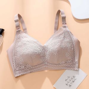 Thin Maternity Bra Nursing Bra Wireless Push-Up Nursing Bra Comfortable Soft Lace 34BC~42BC