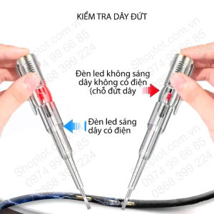 Bút thử điện thông minh thế hệ mới loại 1 LED màu đỏ có kiểm tra được dây điện đứt ngầm đo thông mạch