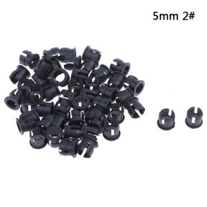 LEI 50Pcs 3mm 5mm Plastic LED Holders Clips-Bezels Mounts Cases Housings Black