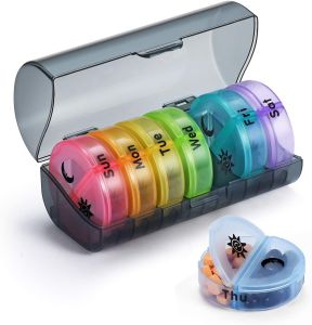 Plastic Pill Box | Weekly Storage Holders Pill 7 Day 2 Times a Day am pm Medicine Box Pill Tablet Capsule Storage Container Case Organizer for Health Care Medicine Pill