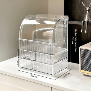 Makeup Organizer Cosmetic Organiser Skincare Storage Box For Dressing Table In Transparent Acrylic