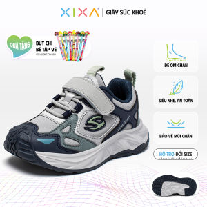 Giày chạy bộ bé trai HOBIBEAR XIXA EK1071 Grey chính hãng có đế TPR chống trượt