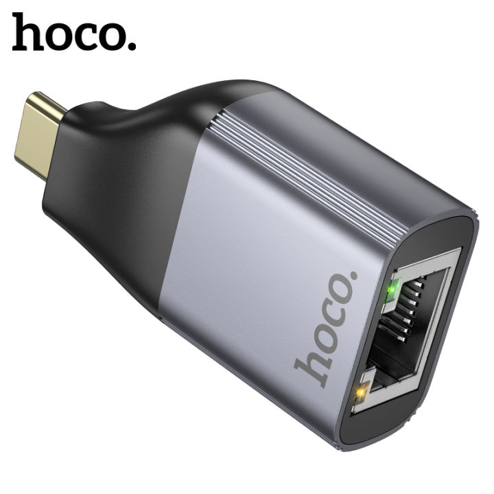 [48 Hours Ship]Hoco UA35 100/10Mbps USB C Ethernet Type-C to RJ45 ...