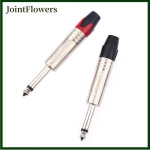 JointFlowers 6.35 Mm Audio Plug Mute Plug Connector Jack Mono Assembly Microphone Conector With Mute Function