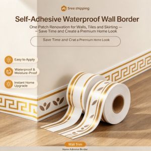 Self Adhesive Skirting Board Baseboard Wall Corner Protector Wall Sticker Tile Trim Wall Border Window Sill Easy Install Home Decor