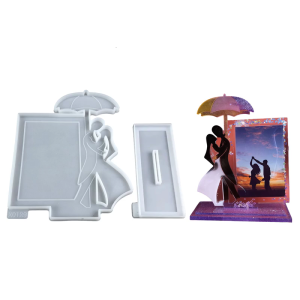 แม่พิมพ์ซิลิโคนสำหรับคู่รักกรอบรูปทรวดทรงเรซินเฟรมอีพ็อกซี่เหมาะสำหรับอุปกรณ์โครงงาน DIY และของขวัญแบบแยกชิ้น