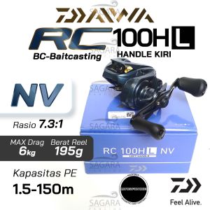 Reel Daiwa RC 100HL | Reel BC Daiwa | Reel Bait Casting