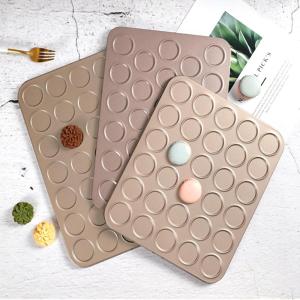 CHENJIE 15/30/35 Holes Pastry Shallow Non-stick Kitchen Carbon Steel Cookie Sheet Macaron Pan Baking Tray Biscuit Pad