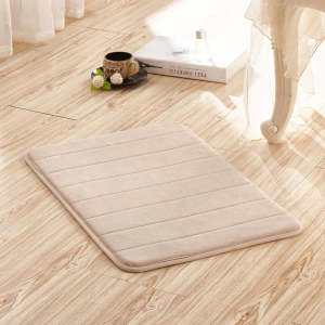 [SG Local Stock]Bathroom Floor Mat Thick Coral Fleece Memory Anti-Slip Absorbent Mat Bedroom Kitchen Anti-Slip Pad Pedal
