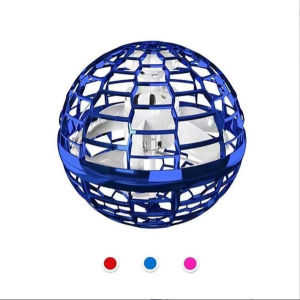 Outdoor Indoor Flying Ball Creative Kid Toys Globe Shape Mini Drone Flying Toy Built-in RGB Lights Spinner 360° Rotating Spinning UFO Safe for Kids Adults Magic Flying Toys