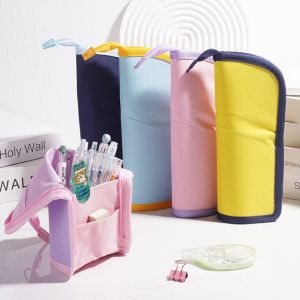 DSFIF Folding Pencil Case Simple Creative Storage Bag Pen Organizer Portable Stationery Bag Children