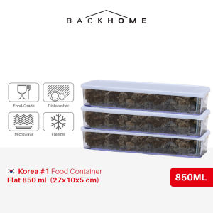 [SG InStock] Silicook Food Container Flat Transparant 850ml -食物储存 Food Container Organizer Food Box Refrigerator Storage
