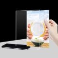 Acrylic Transparent Display Holders A4/A5/A6 Menu Display Stand Picture Frame Tabletop Nordic Photo Frame Holder. 