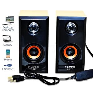 Speaker TV Full Bass Laptop Komputer HP SPEAKER FLECO F-017 Speaker USB Komputer | Speaker Aktif Super Bass | Salon Aktif Super Bass | Speaker Kayu | Speaker Smart TV | Speaker Laptop Murah