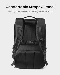 tomtoc Navigator-T67 Travel Laptop Backpack - Black - 17 Inch/38L