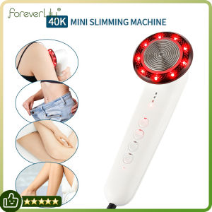 foreverlily Ultrasonic Photon High Power Body Slimming Machine 40K Handheld Body Care Device LED Light 6 Colors