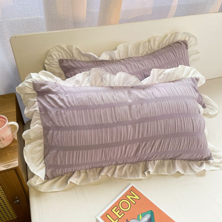 Pillow%20Case%201%20PIECE%20Ruffle%20Lace%20Seersucker%20Design%20Envelope%20Type%20Pillowcase%2048x74cm%20Pillow%20Cover%20-%20Image%208