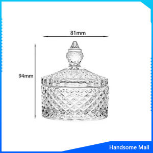 Better ถ้วยแก้ว+ฝาปิด ถ้วยแก้วคริสตัลพร้อมฝาปิด ถ้วยผอบ สไตล์ยุโรป Crystal glass jar