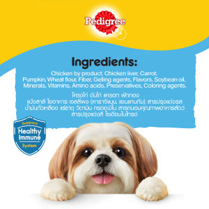 PEDIGREE® Makanan Anjing Basah (6-Pack) 130g. - Makanan Anjing Dewasa Rasa Daging Sapi dengan Saus Gravy