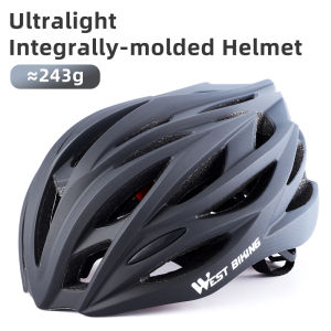 WEST BIKING Cycling Helmet 243g Ultralight Helmet 54-62CM MTB Road Bike Helmet Bike Scooter Safety Profeesional Integrated Molding Helmet  Helmet Accessories