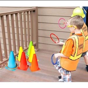 COD MAINAN ANAK HOOPLA LEMPAR CINCIN RING GAME / MAINAN BAYI EDUKASI LEMPAR GELANG TALI SUSUN WARNA WARNI / MAINAN RING THROW