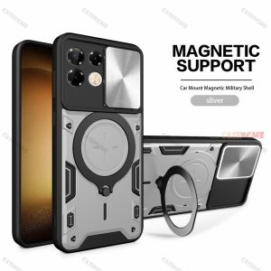 infinix GT 20 Pro 2024 Armor Shockproof Casing For infinixGT20Pro infinix GT20Pro GT20 GT 20 Pro 20Pro 4G 5G Push Pull Camera Protect Phone Case Car Magnetic Ring Shell Back Cover