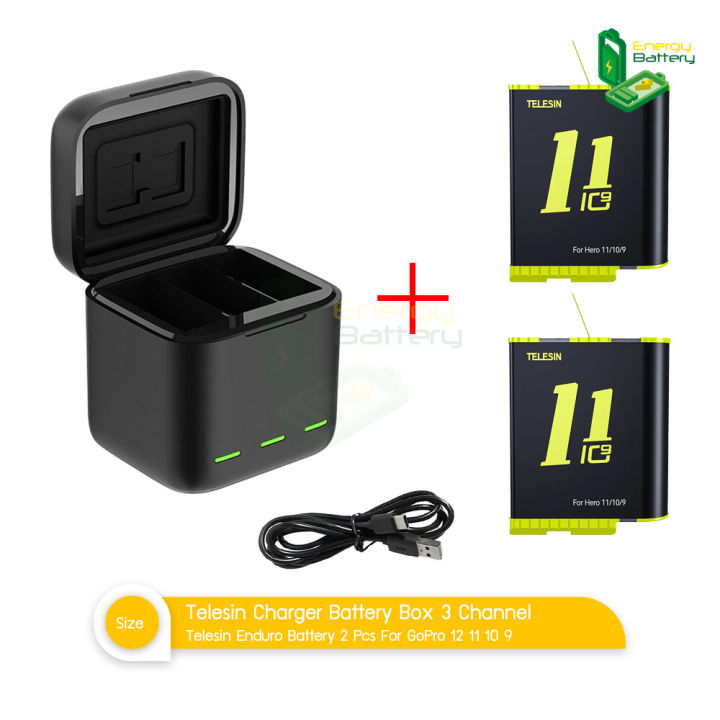 Triple A Batteries TELESIN Enduro Battery Charger + 2-Pack Triple A Batteries TELESIN Enduro Battery Charger + 2-Pack