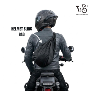 T2P Motorcycle Helmet Sling Bag 15L Large Capacity Reflective Riding Backpack