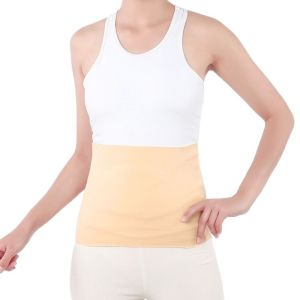 BQGRBT ความยืดหยุ่นสูง เข็มขัดพยุงเอวระบายความร้อน ไร้รอย อบอุ่นและอบอุ่น เข็มขัดพยุงเอวส่วนล่าง ป้องกันเอวและหน้าท้อง สะดวกสบายสบายๆ ที่อุ่นเอวขนแกะ ชายหญิง