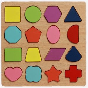 Alphabet Digital puzzle wooden toys Kids early education shape Matching 20*20cm Building block board
