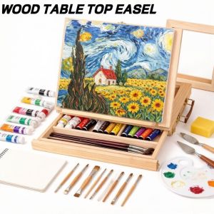 Multifunction Painting Easel Artist Desk Easel Portable Miniature Desk Light Weight Folding Easel