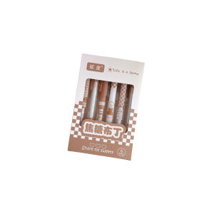 BW-A69 Pulpen ST Set 6IN1 Motif Bunga 0.5MM / Pena Mekanik Alat Tulis Perlengkapan Sekolah / Retractable Pen Karakter Set / Pulpen Cetek Import
