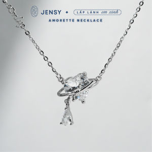 Dây Chuyền Bạc Nữ S925 Cao Cấp Jensy Trái Tim Tiên Nữ "Amorette" VCBG034F7. Vòng Cổ Nữ Dễ Thương