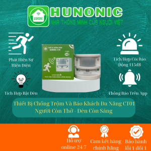 Thiết Bị Chống Trộm Và Báo Khách Đa Năng Hunonic CT01