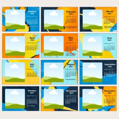 【Mach Photo】Customised 2026 2027 Calendar 4R Flip Monthly Calendar 12 Photos Different Themes Personalised Gift Home Decoration Office Workspace Tabletop Display