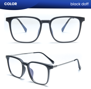 IOOI Eyewear -  Kacamata Kotak Metal TR 90 Lensa Anti Radiasi Blueray Photocromic Pria Wanita 1020