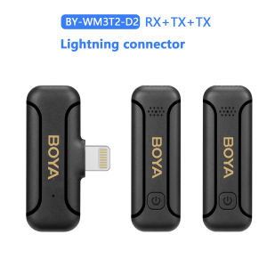 BOYA BY WM3T2 Micro Cài Áo Không Dây Siêu Nhẹ Mini 2.4GHz Mic Giảm Tiếng Ồn Tùy Chọn Có Chứng Nhận MFi Cho iPhone iPad Quay Video TikTok Facebook Live Steam Youtubers Vlogger Phỏng Vấn (BY-WM3T2-D1/D2)
