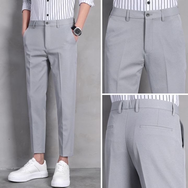 Fashion Jeans Seven - New Office Outfit Gray Slacks Pants With Pocket For  Men A903