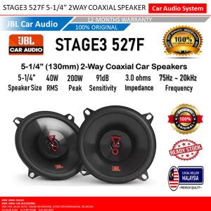 100% Original JBL Stage3 527F 5-1/4 Inch (130mm) 2-Way Coaxial Car Speakers Audio System Ready Stock
