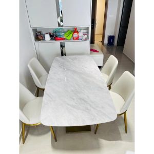 Modern Sintered Stone Dining Table STRATOS GOLD