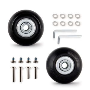 2pc Roda Luggage Wheels Replacement Suitcase Wheels Repair OD 50mm Axles Deluxe Repair Luggage Roller