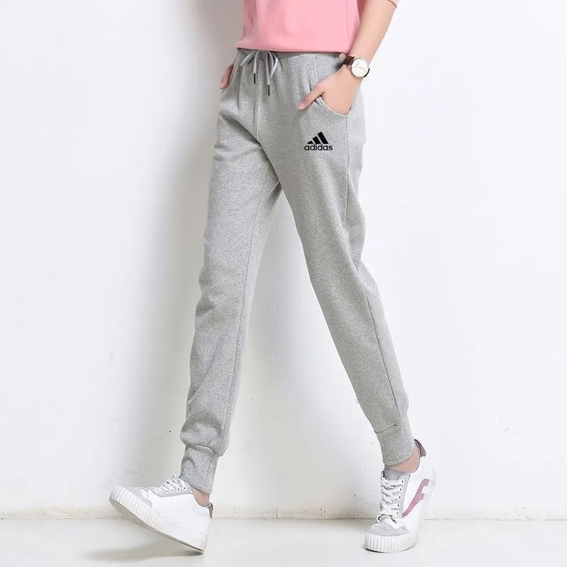 2020 ADIDA sports jogger pants women loose feet spring and autumn pure  cotton sweatpants wear all-match casual thickening women's pants trend with  zipper pockets
