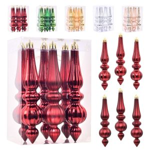 MKEB หยดน้ำแบบหยด ลูกบอลคริสต์มาสทรงกรวย ชุบด้วยไฟฟ้า ภาพวาดสีสันสดใส ลูกบอลตกแต่งคริสต์มาส สร้างสรรค์และสร้างสรรค์ สง่างามเรียบหรู ลูกบอลแขวนต้นคริสต์มาส ของขวัญปีใหม่