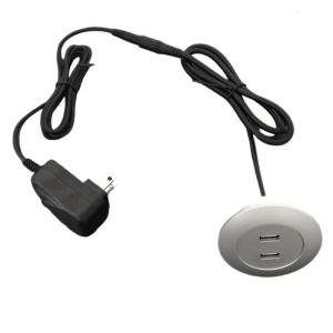 Multifunction Furniture Sofa USB Panel Socket Concealed Double USB Charging Interface Desktop Embedded Double USB Socket