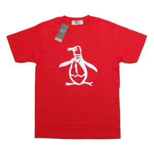 Fashionable casual loose-fitting breathable Penguin classic logo print plus-size short-sleeve T-shirt 021 .C