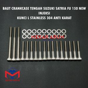 Baut Mesin Suzuki Satria FU 150 New Injeksi Kunci L Stainless Steel
