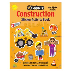 Construction Sticker & Activity Book For Kids To Learn Fun Facts With Press Outs & 250+ Stickers